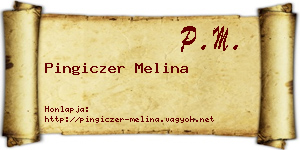 Pingiczer Melina névjegykártya